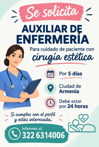 Auxiliar de Enfermería - Cuidado de Paciente con Cirugía Estética