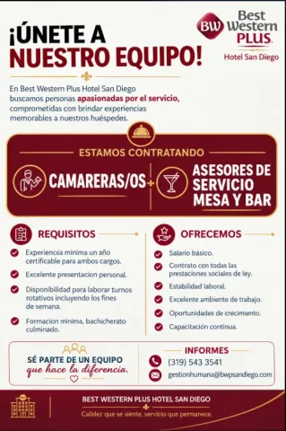 Camareras/os - Best Western San Diego