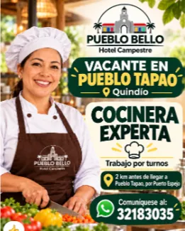 Cocinera Experta - Pueblo Bello Hotel Campestre