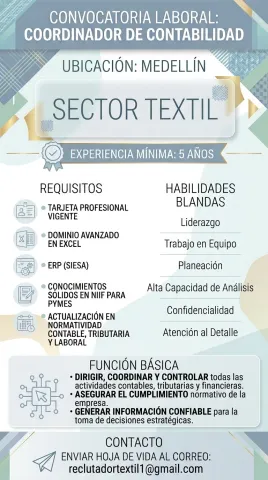 Coord. de Contabilidad - Sector Textil