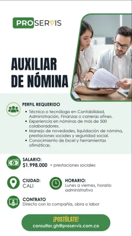 Aux. de nómina - Proservis