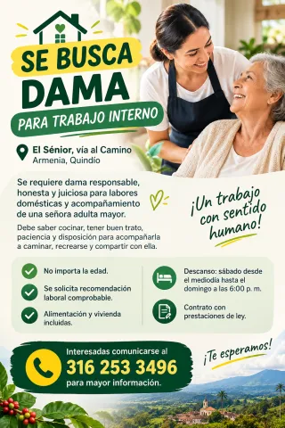 Dama para trabajo Interno