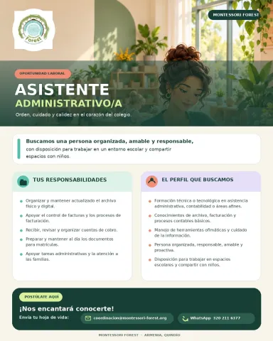 Asistente Administrativo - Montessori Forest