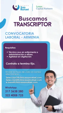 Vacante Transcriptor - Clínica San Rafael