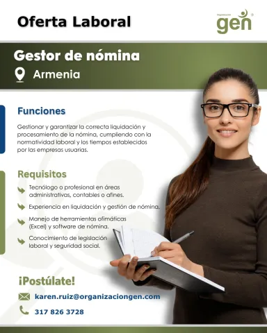 Vacante Gestor de Nómina - Organización GEN