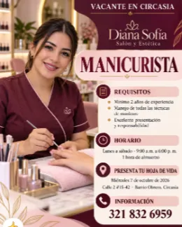 Vacante Manicurista - Diana Sofía Salón y Estética