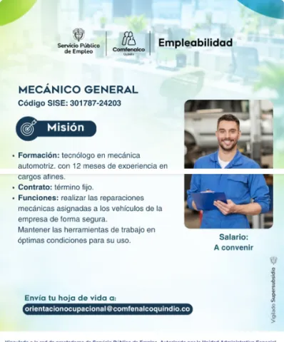 Mecánico General - Comfenalco Quindío