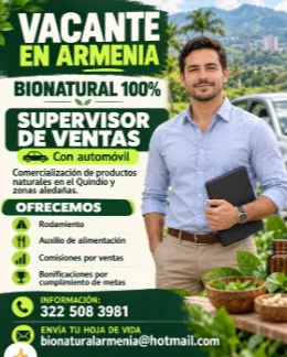Vacante Supervisor de Ventas - Bionatural